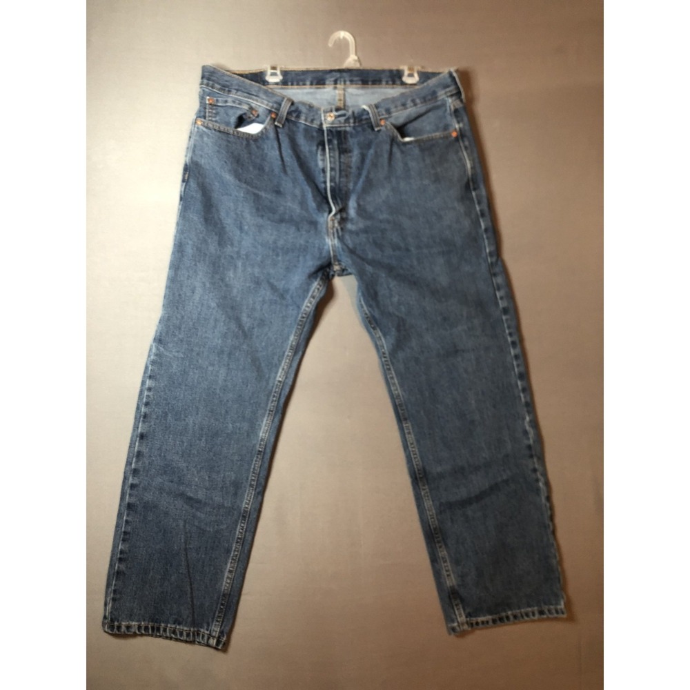 Levis 505 Regular Fit Jeans Mens 40x29 Blue Straight Leg Denim 505-4886